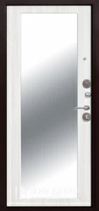 Металлическая дверь с зеркалом и порошковым напылением №2 внутренняя - фото