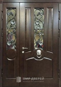 Входная дверь с стеклом №66 внешняя - фото