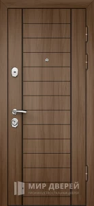 Зеркальная уличная дверь в современном стиле №5 внешняя - фото