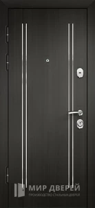 Металлическая дверь входная цвет венге №14 внутренняя - фото